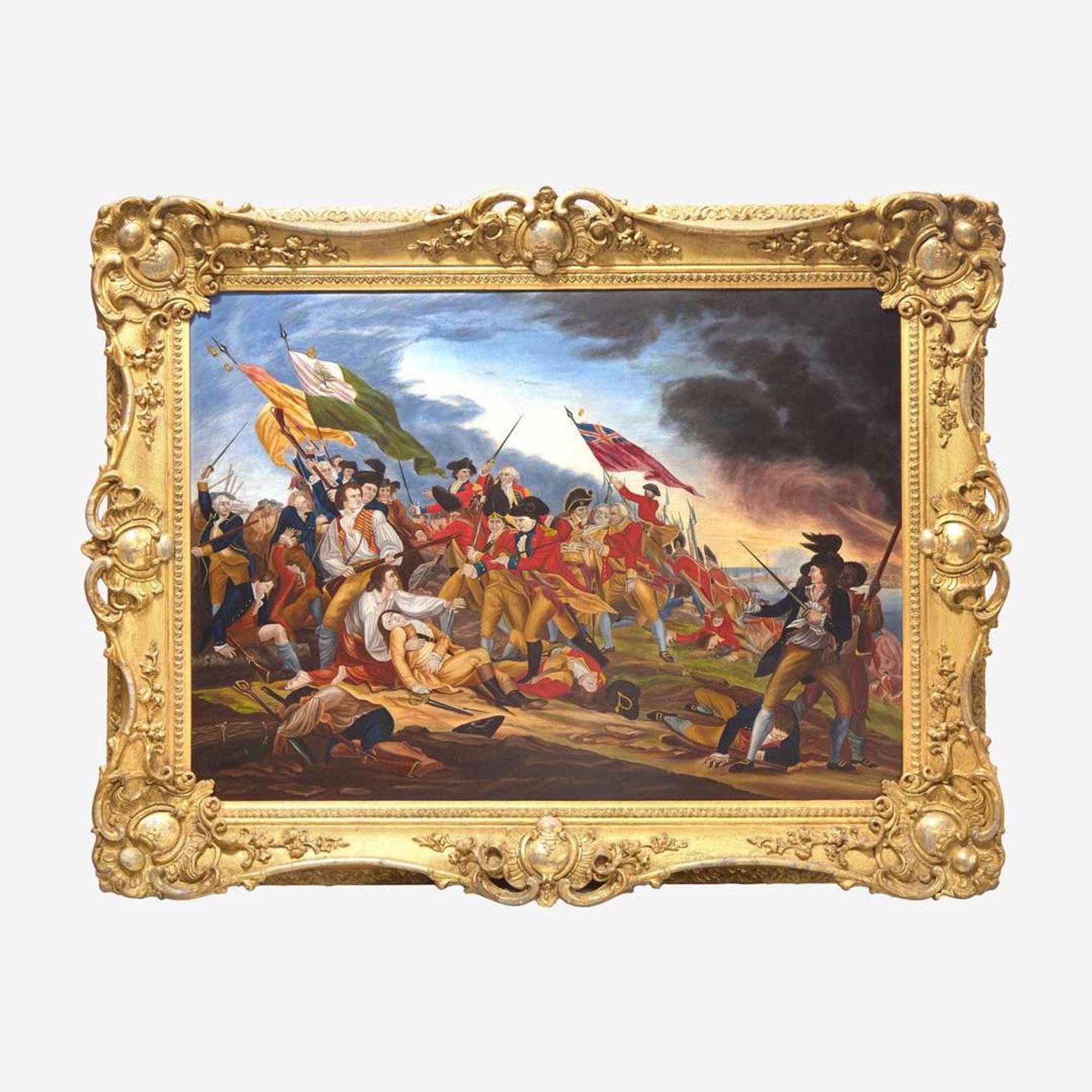 Othniel S. Spang (1822-1898), After John Trumbull (1756-1843) The Battle of Bunker's Hill, June 17, 1775, dated "1854"
