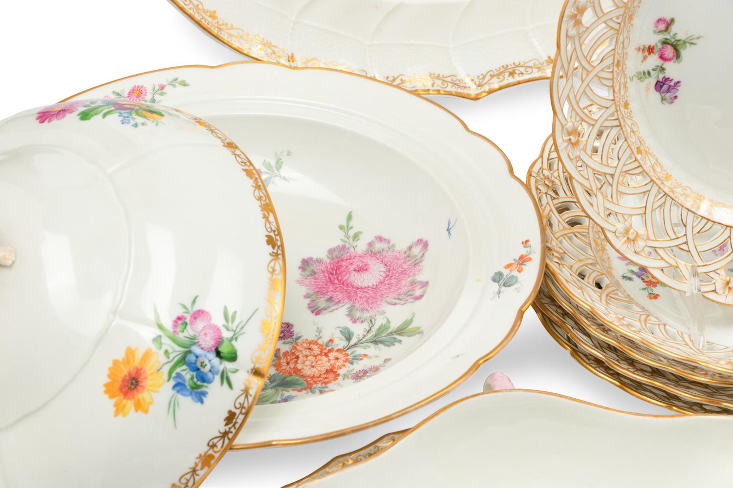 A Berlin (K.P.M.) Porcelain Dinner Service