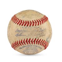 A 1943 St. Louis Browns Team Signed Autograph Baseball
