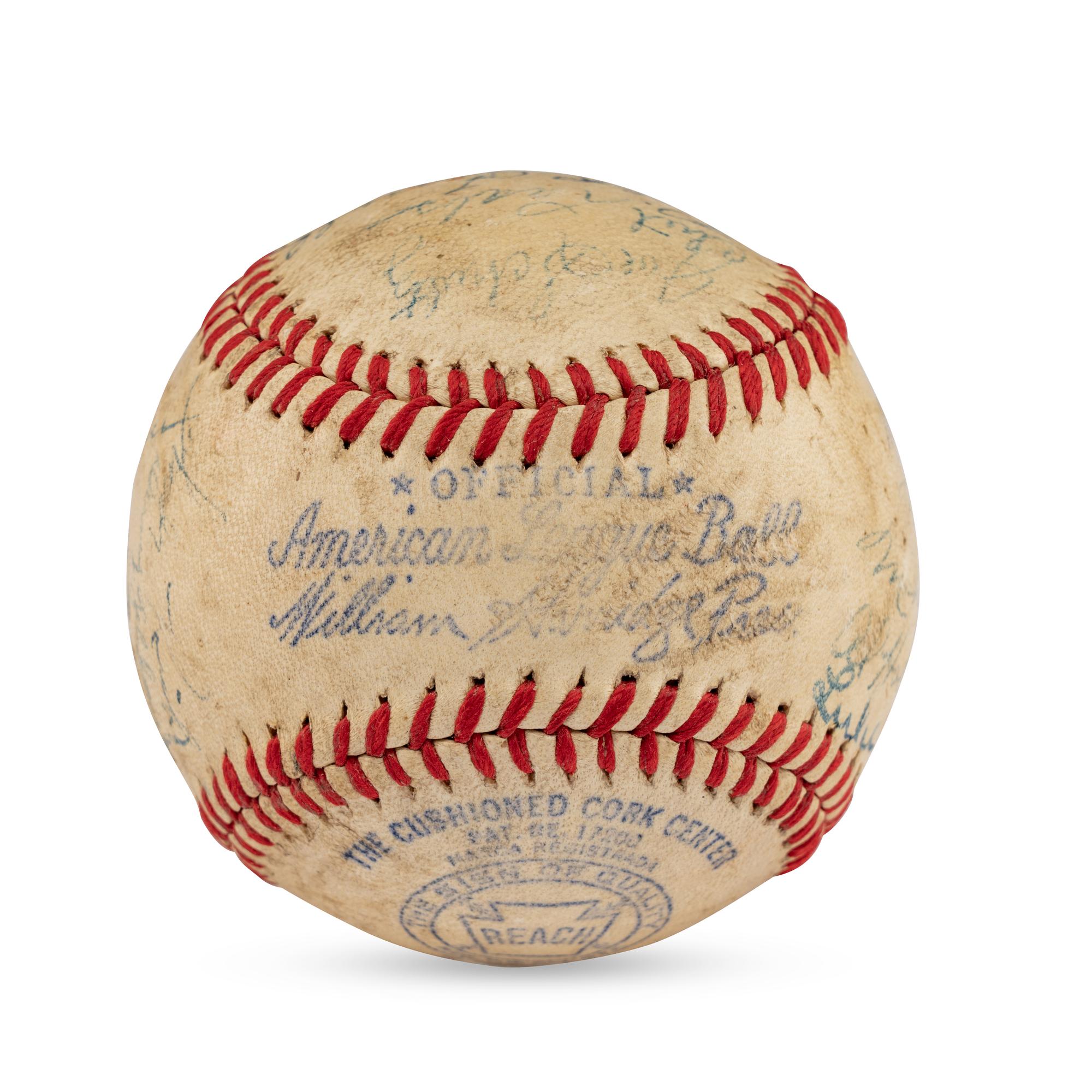 A 1943 St. Louis Browns Team Signed Autograph Baseball