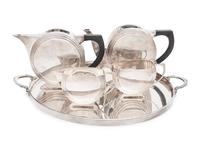An English Silver Four-Piece Tea Service