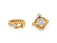 TIFFANY & CO., YELLOW GOLD AND DIAMOND RING