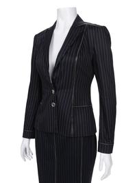 Christian Dior Pinstripe Three-Piece Set, Including Jacket, Pants, and Skirt, 1990-2000s