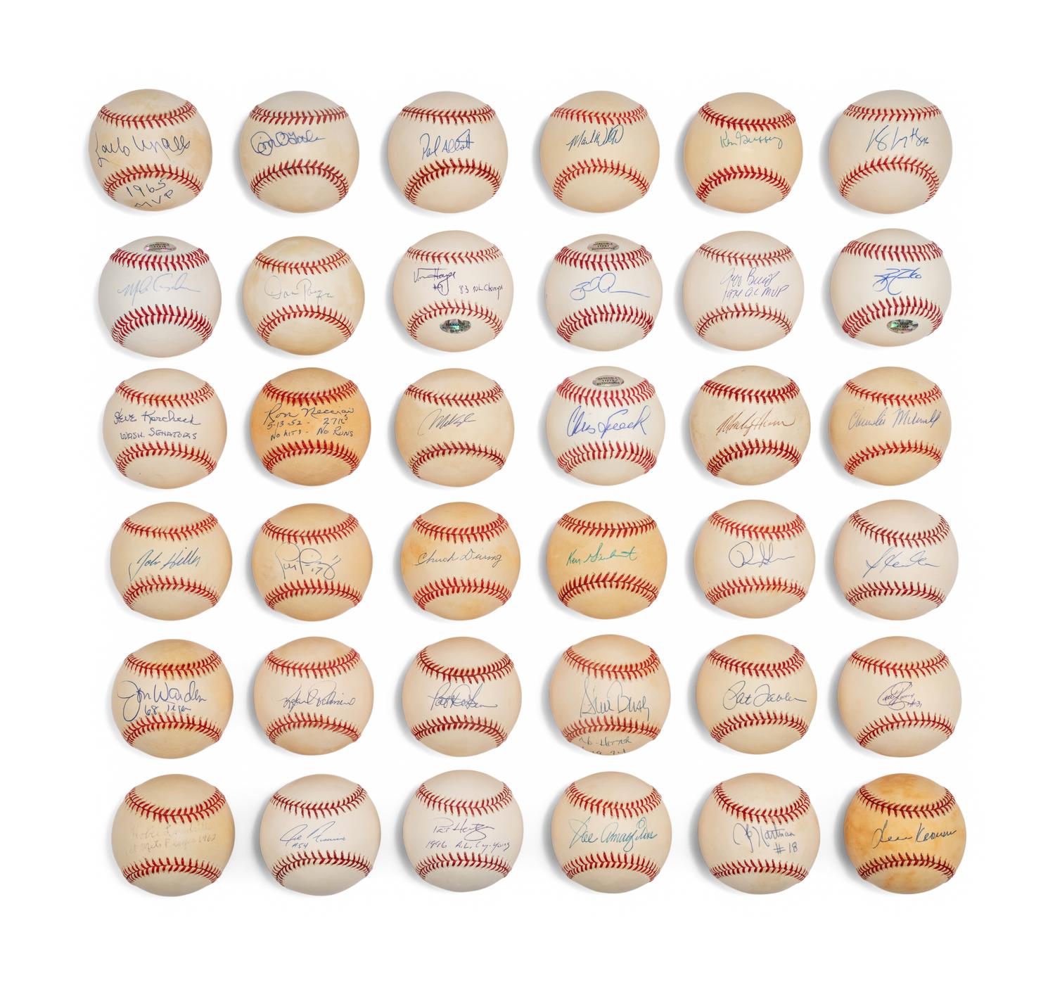 Bases Loaded Signed Autograph Baseball Group No. 76