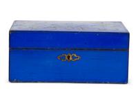 Three Gilt-Embossed Painted Wood Boxes