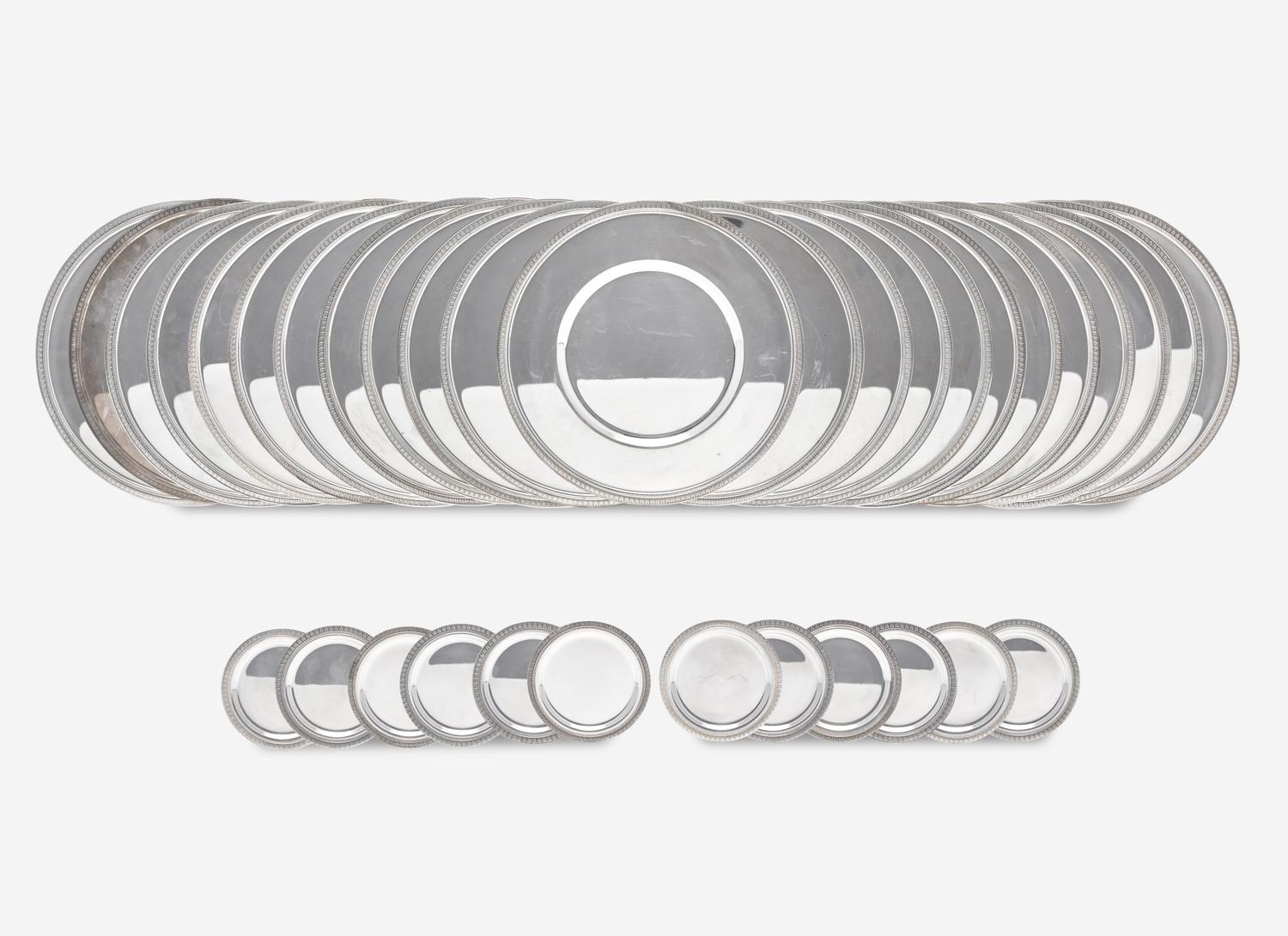 A Group of Christofle Malmaison Silver-Plate Tableware