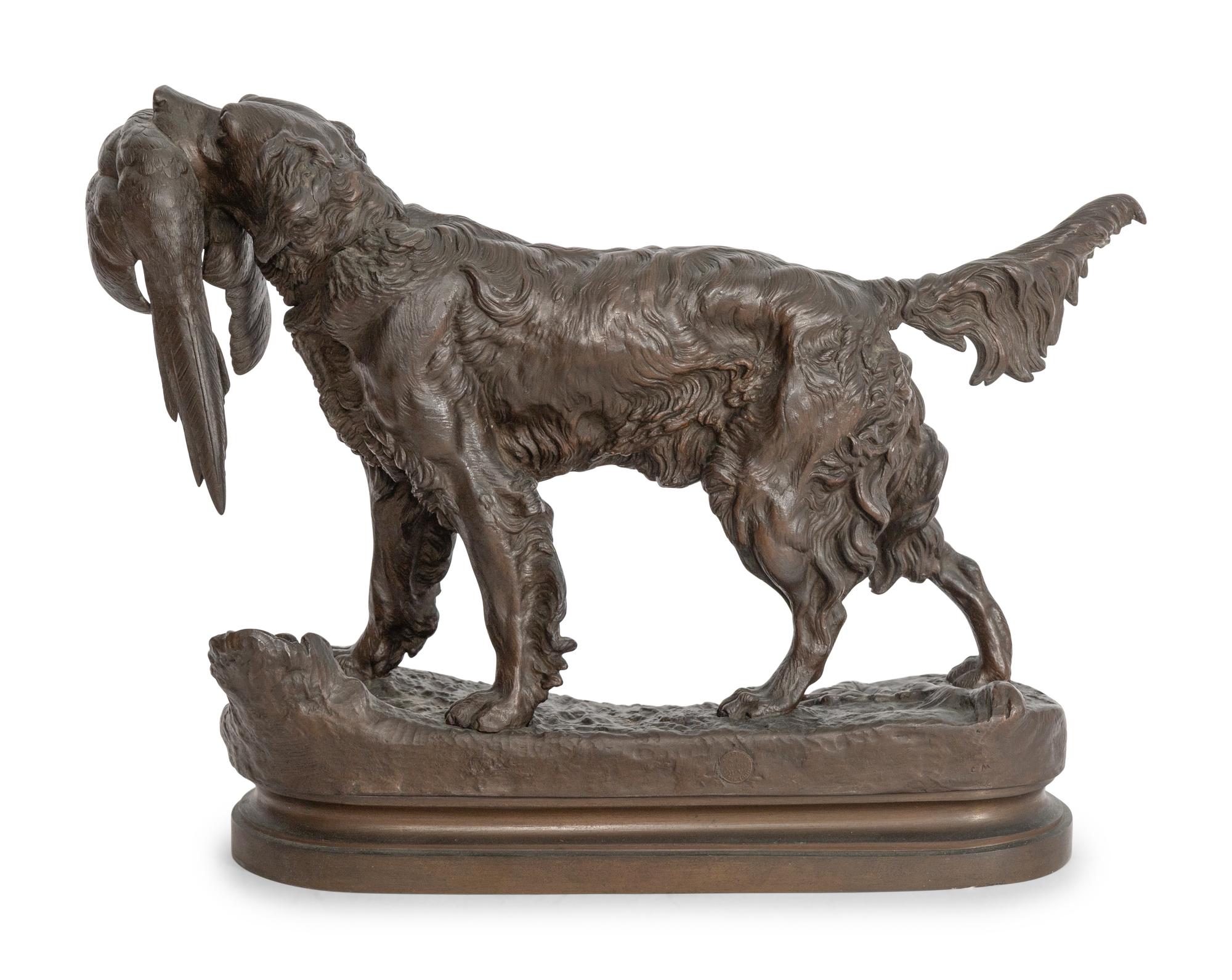 Setter with pheasant , c. 1900