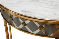 A Pair of Neoclassical Style Bronze and Marble Guéridons
