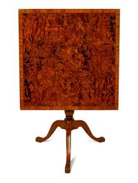 A Swedish Burl Wood Veneered Tilt Top Table — 19TH CENTURY
