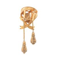 ANTIQUE, YELLOW GOLD AND PASTE BROOCH