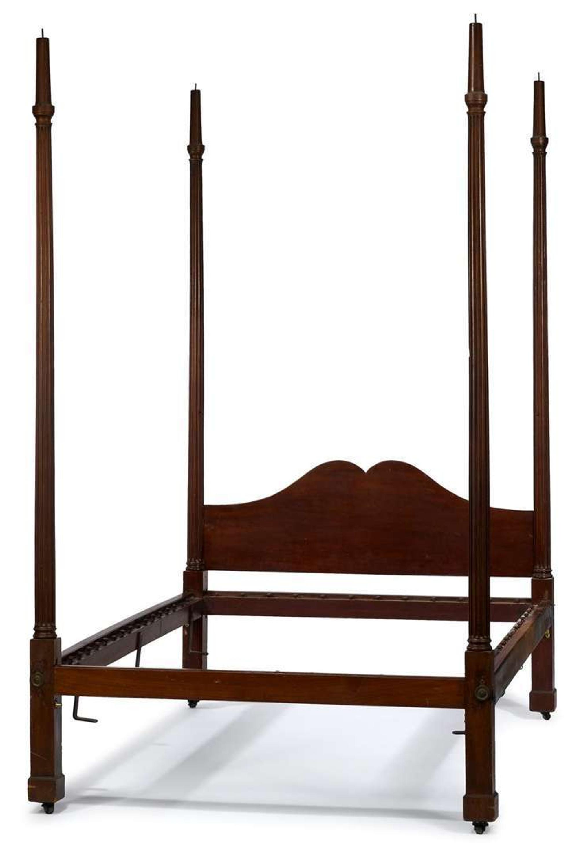 Chippendale mahogany tall post bedstead philadelphia, pa, circa 1790
