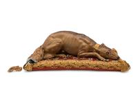 A Meissen Parcel Gilt Porcelain Model of Empress Catherine II of Russia's Favorite Dog