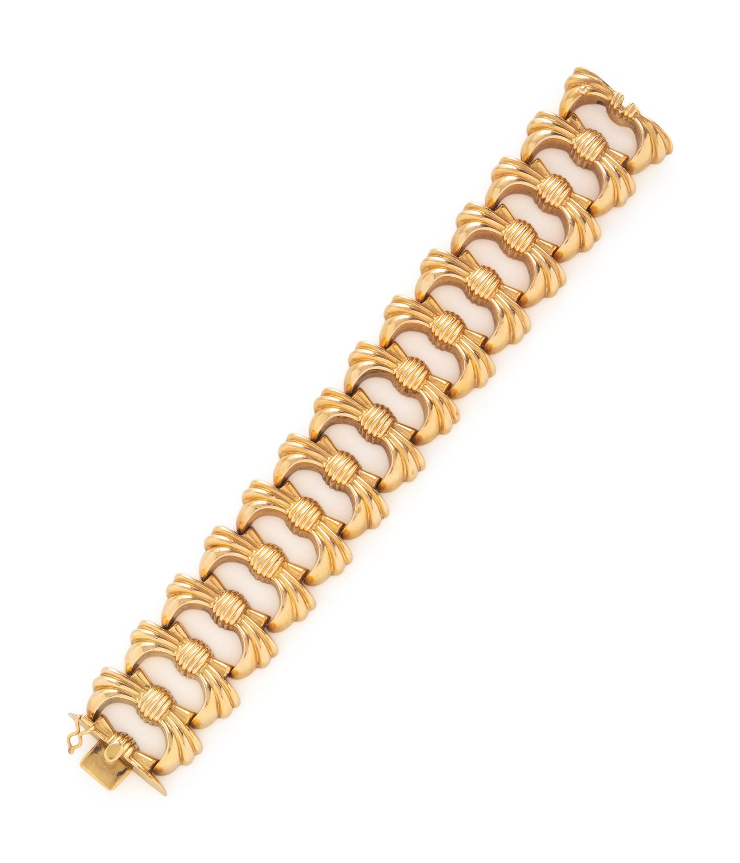RETRO, YELLOW GOLD BRACELET