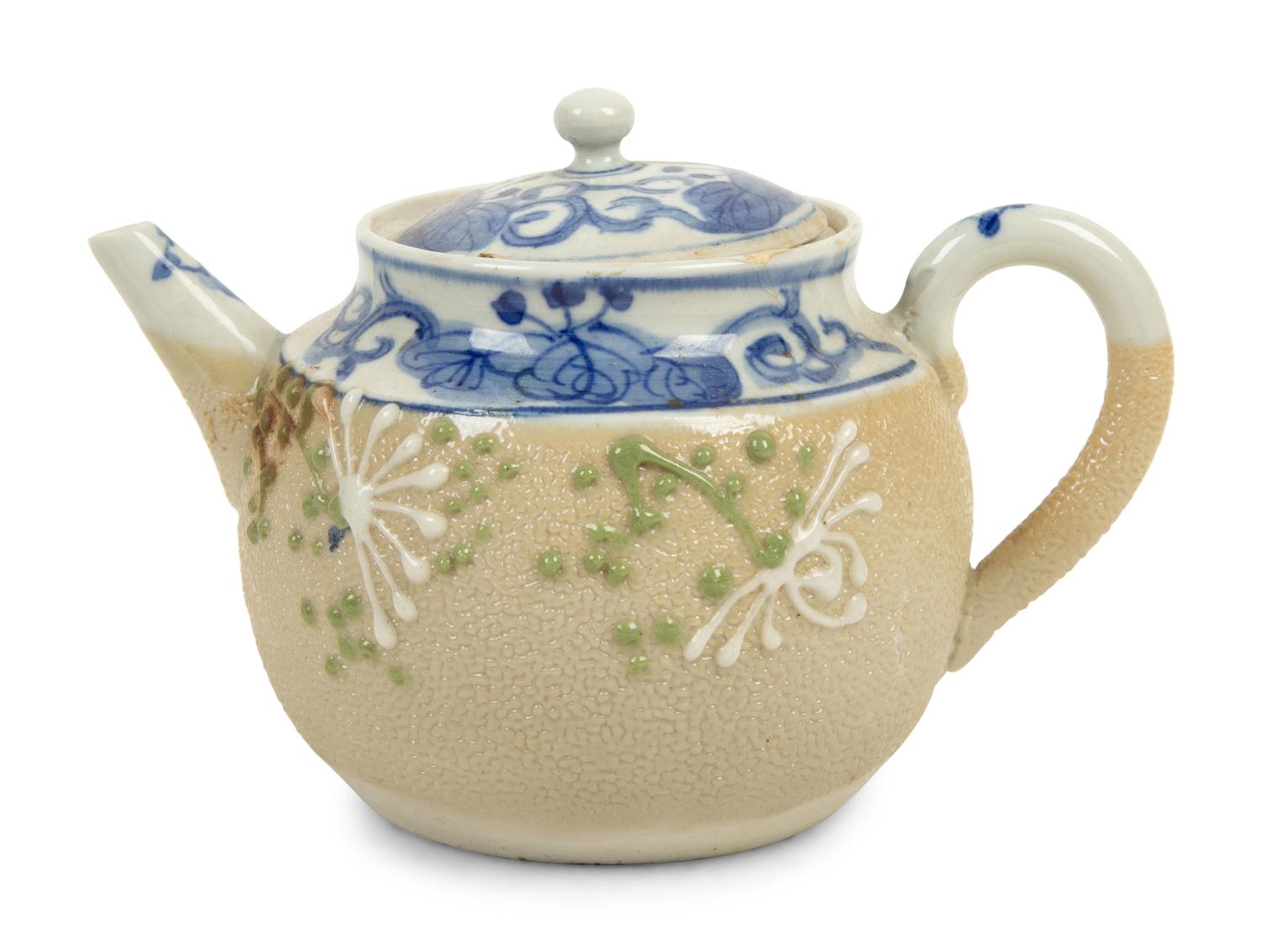 A Collection of Seven English Salt Glazed Relief Form Articles — 19TH/20TH CENTURY