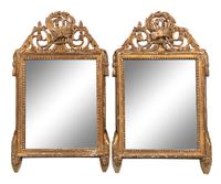 A Pair of Neoclassical Style Giltwood Mirrors