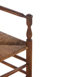 A Ladderback Rush-Seat Armchair