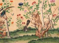 A Group of Chinese Hand-Painted Wallpaper Panels