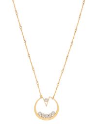YELLOW GOLD AND DIAMOND PENDANT NECKLACE