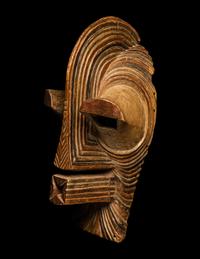 A Songye Wood Male Mask (Kifwebe)