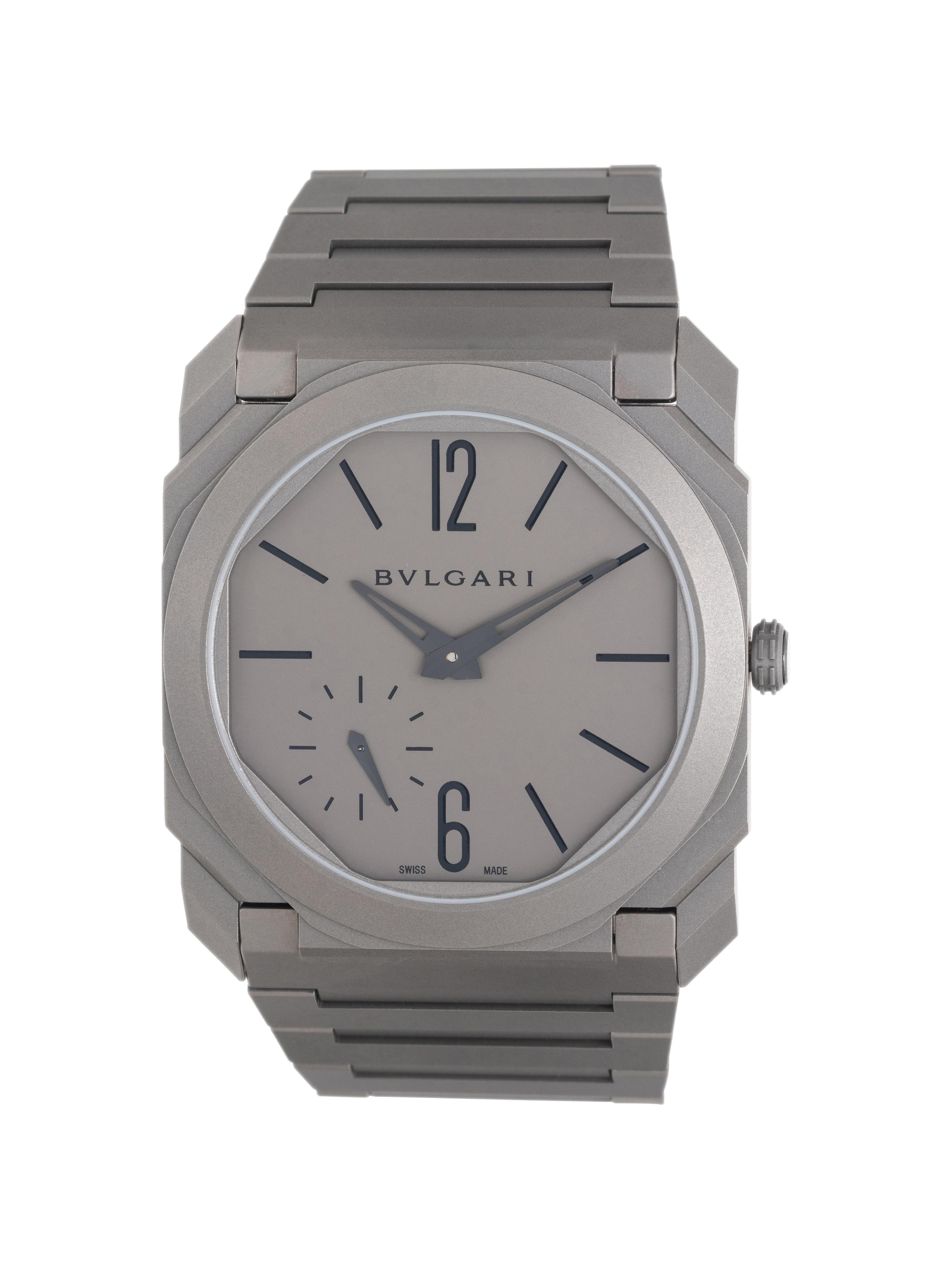 BVLGARI, TITANIUM 'OCTO FINISSIMO' WATCH