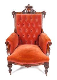 A Victorian Walnut Armchair Height 43 inches. — SECOND HALF 19TH CENTURY
