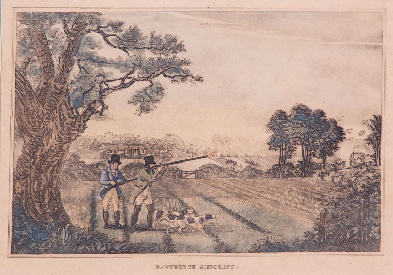 Henry ALKEN, after Image 8 3/8 x 13 inches. — Wild Duck Shooting - Snipe Shooting - Partridge Shooting - Pheasant Shooting