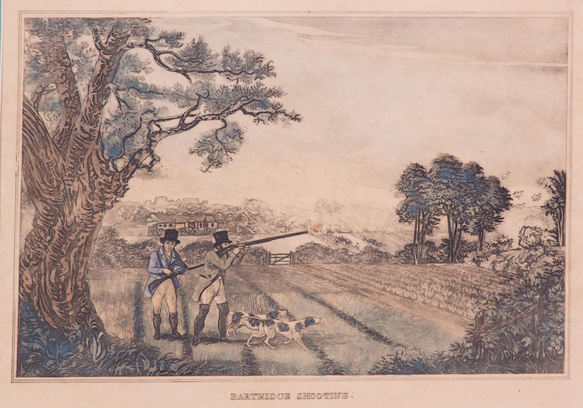 Henry ALKEN, after Image 8 3/8 x 13 inches. — Wild Duck Shooting - Snipe Shooting - Partridge Shooting - Pheasant Shooting