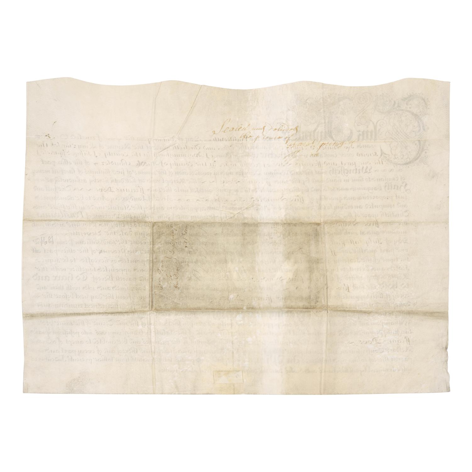 [Philadelphia] Penn, William. Signed Land Indenture