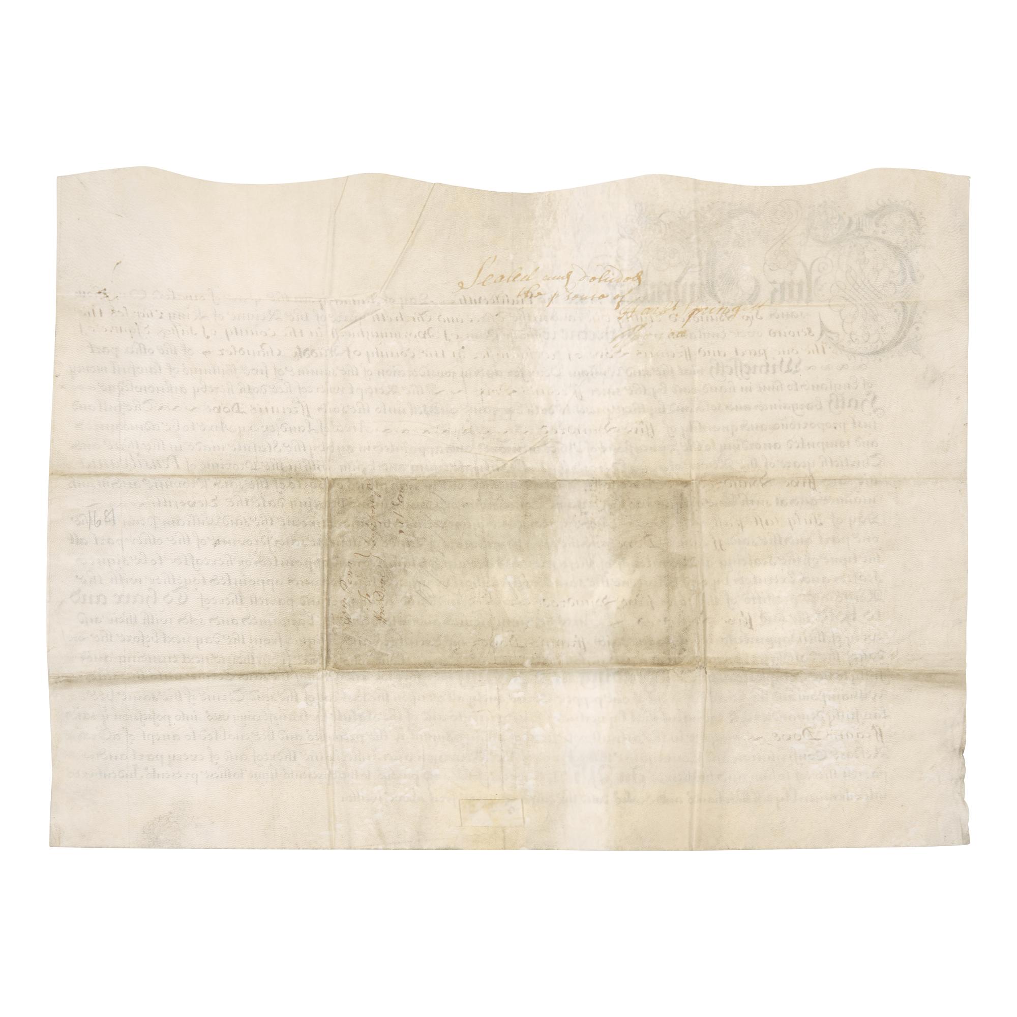 [Philadelphia] Penn, William. Signed Land Indenture