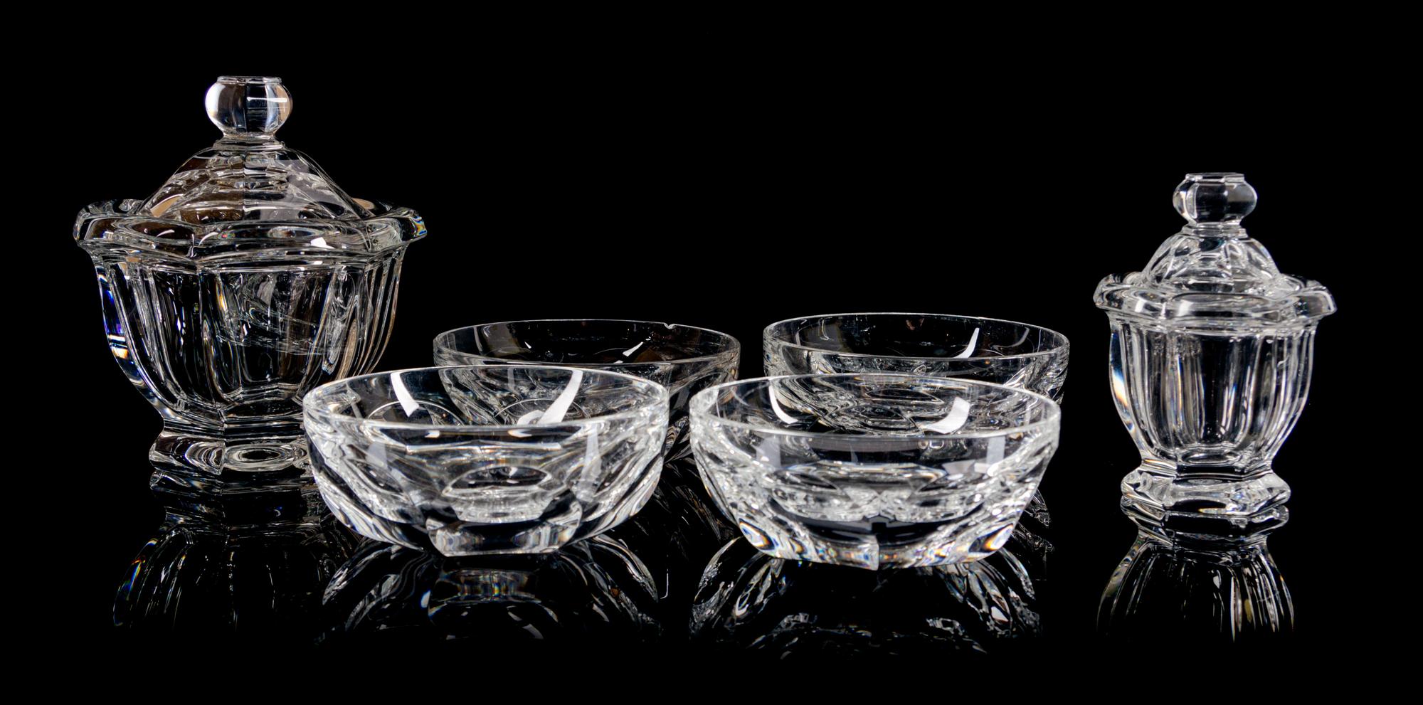 A Collection of Baccarat Glassware Height of tallest 5 1/2 inches. — SECOND HALF 20TH CENTURY
