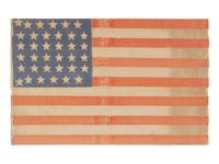 [FLAGS]. 36-star American parade flag. Ca 1865-1867.