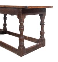 An English Baroque Oak Refectory Table