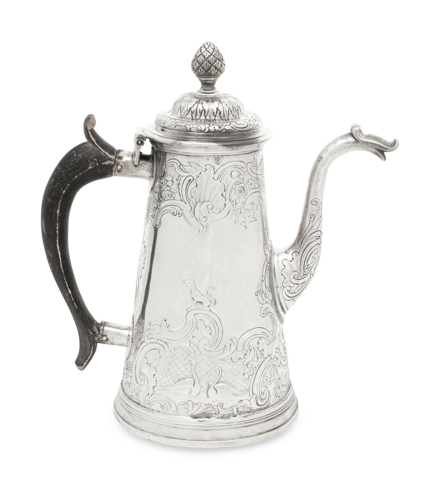 An Irish George I Silver Coffee Pot