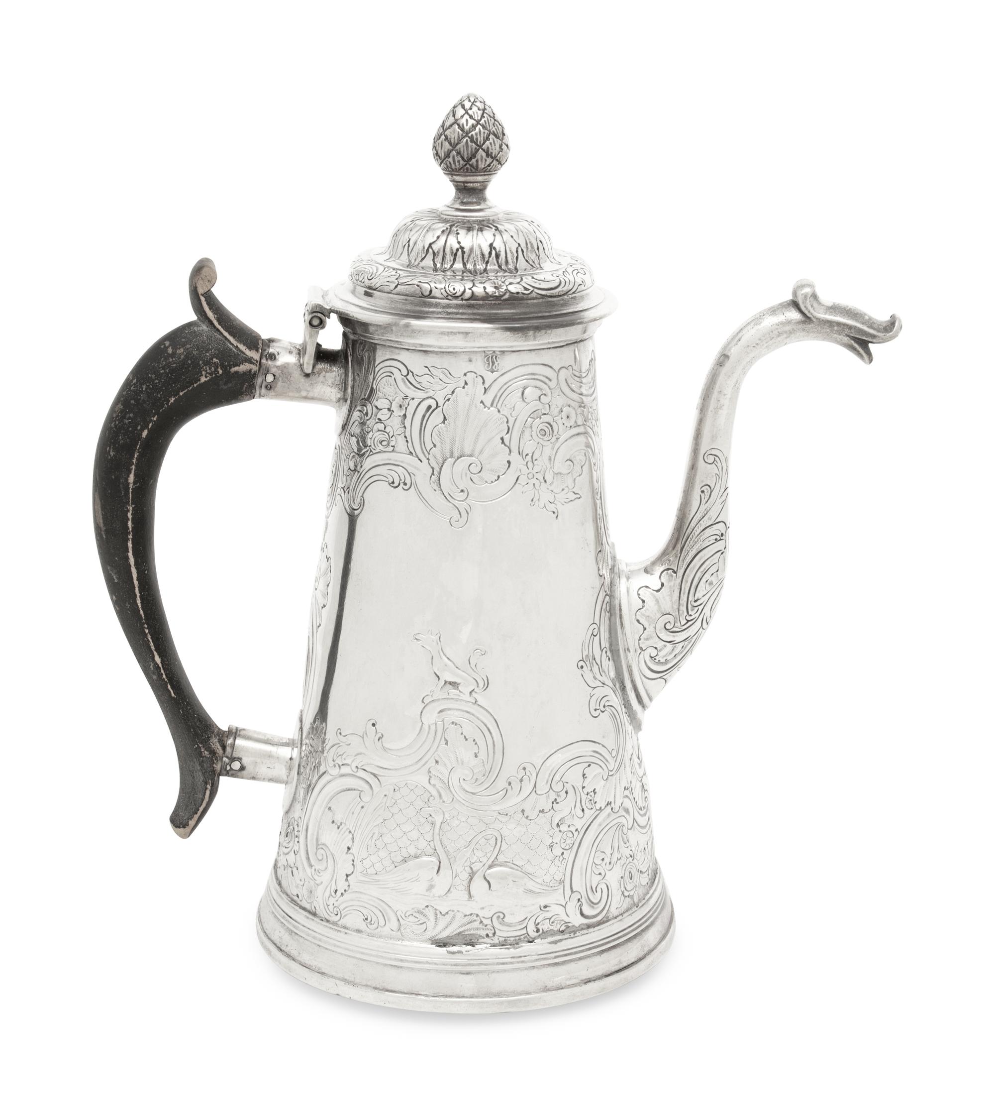 An Irish George I Silver Coffee Pot