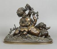A Bronze Sculpture of Bacchanalia, Height 12 x width 16 inches.