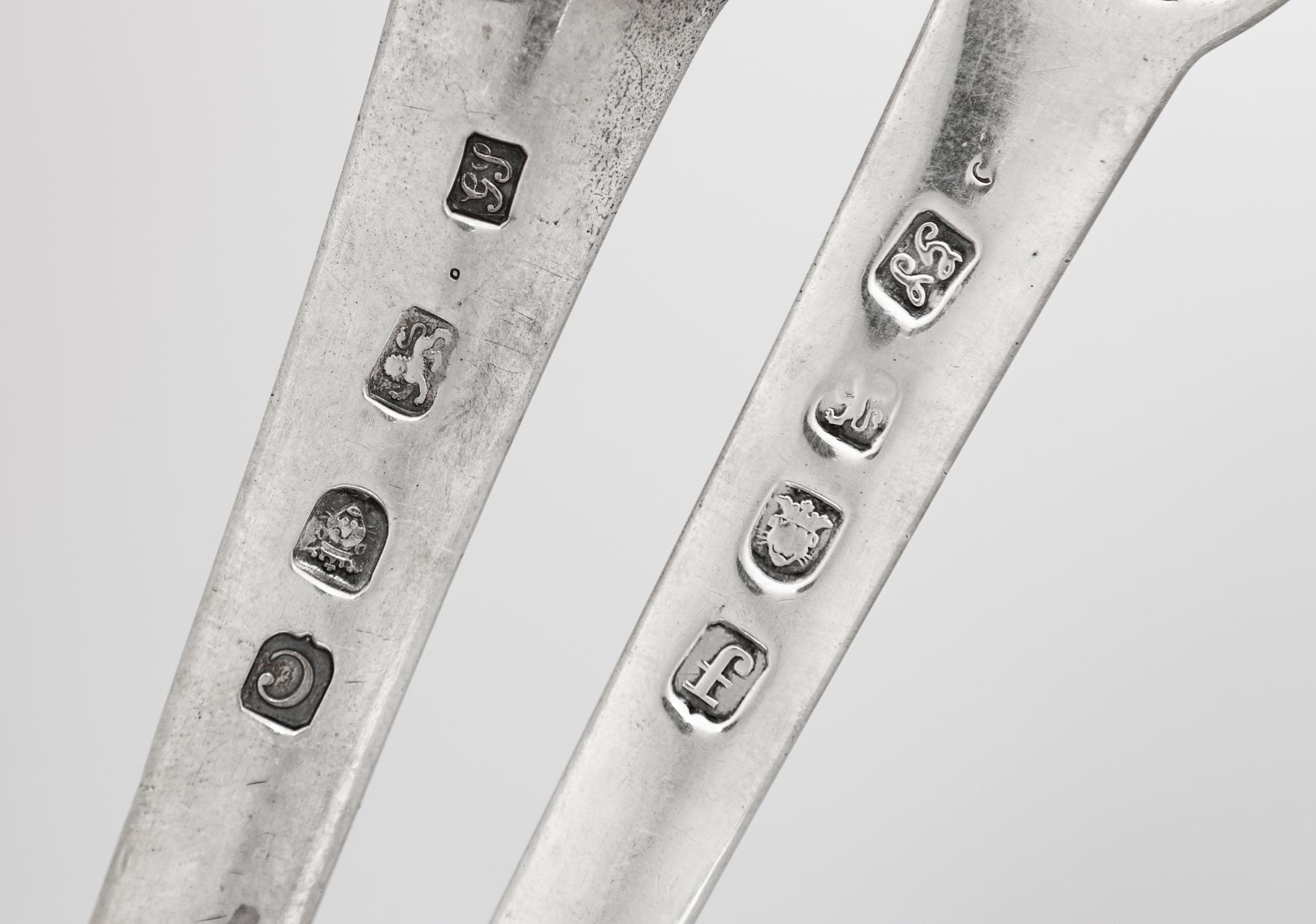 A Group of Four George III Silver Meat Skewers