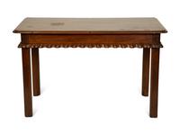 A Pair of George III Style Mahogany Pier Tables