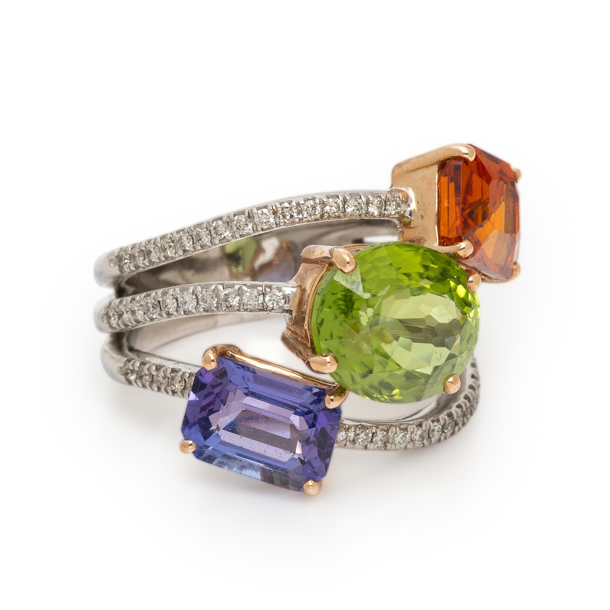 Hubert, Multigem and White Gold Ring