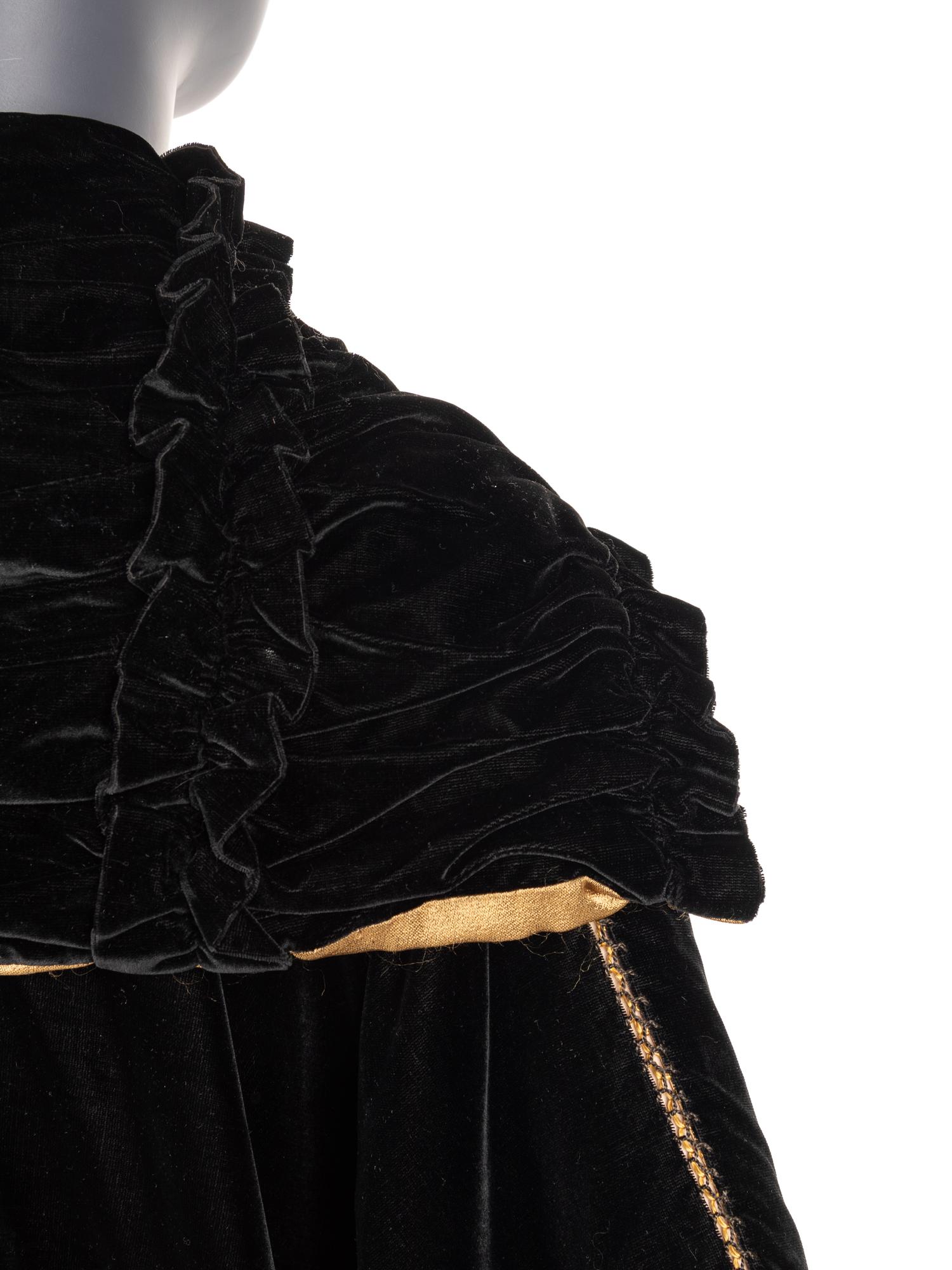 Liberty & Co. Silk Velvet Evening Coat with Tassels, 1910-20s