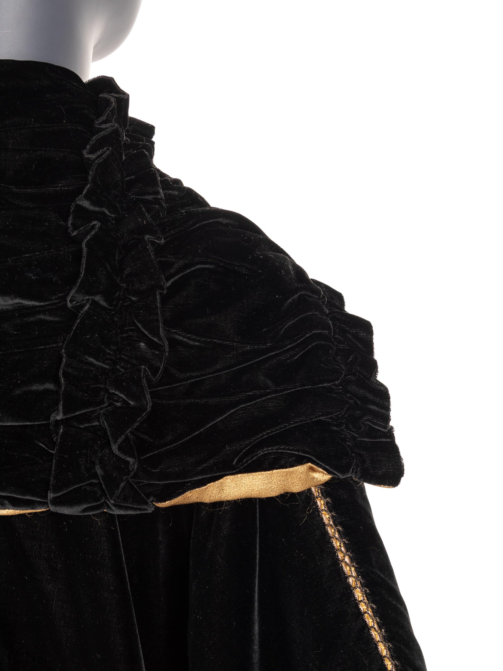 Liberty & Co. Silk Velvet Evening Coat with Tassels, 1910-20s