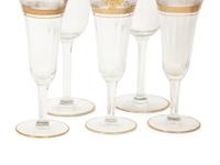 An American Parcel Gilt Glass Stemware Service