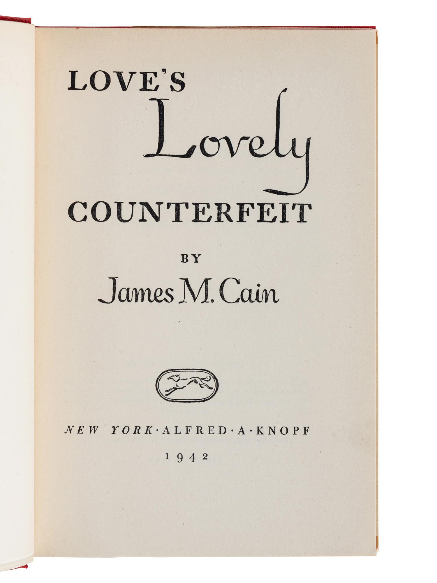 CAIN, James M. (1892-1977). The Moth . New York: Alfred A. Knopf, 1948.