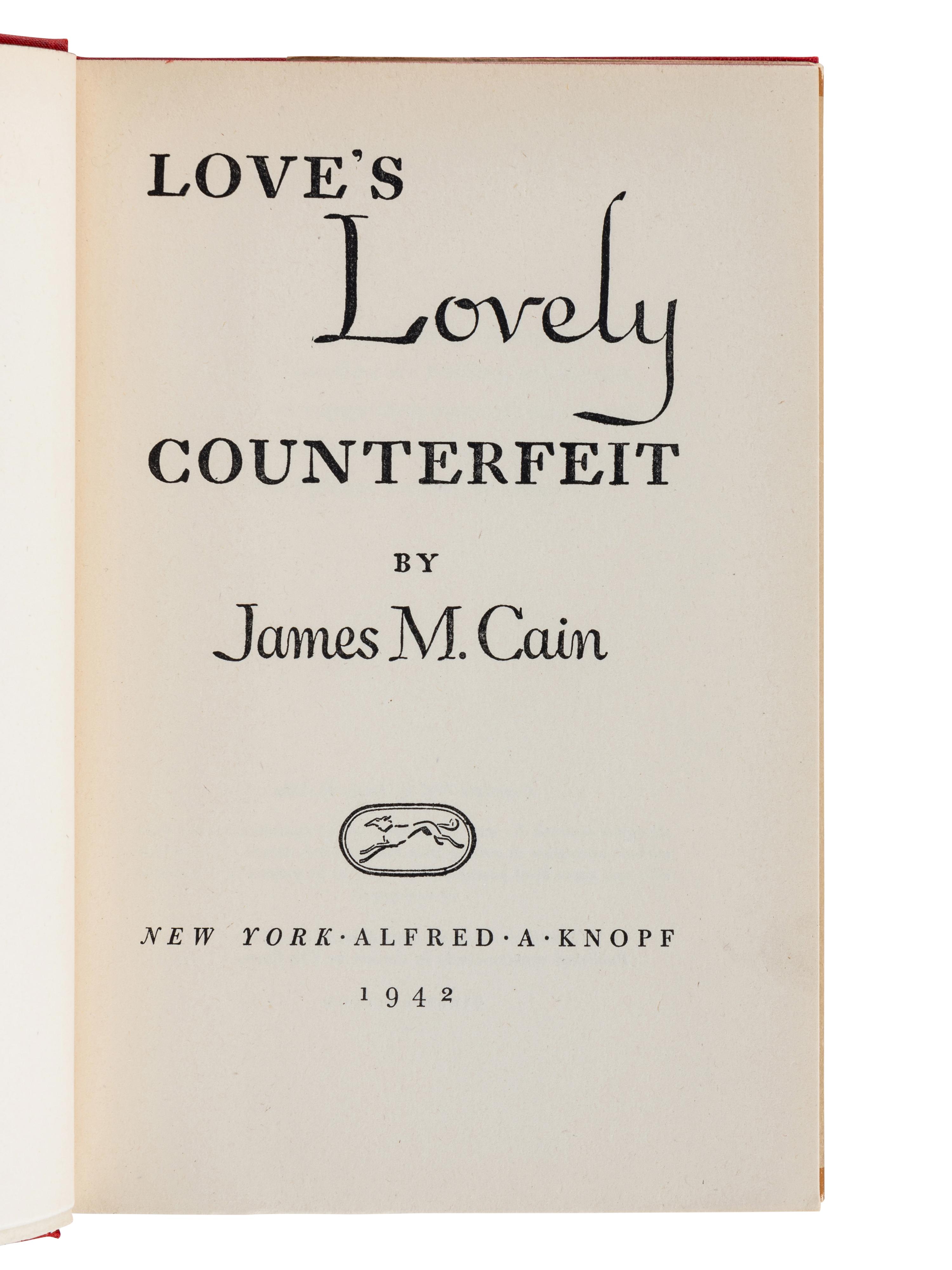 CAIN, James M. (1892-1977). The Moth . New York: Alfred A. Knopf, 1948.