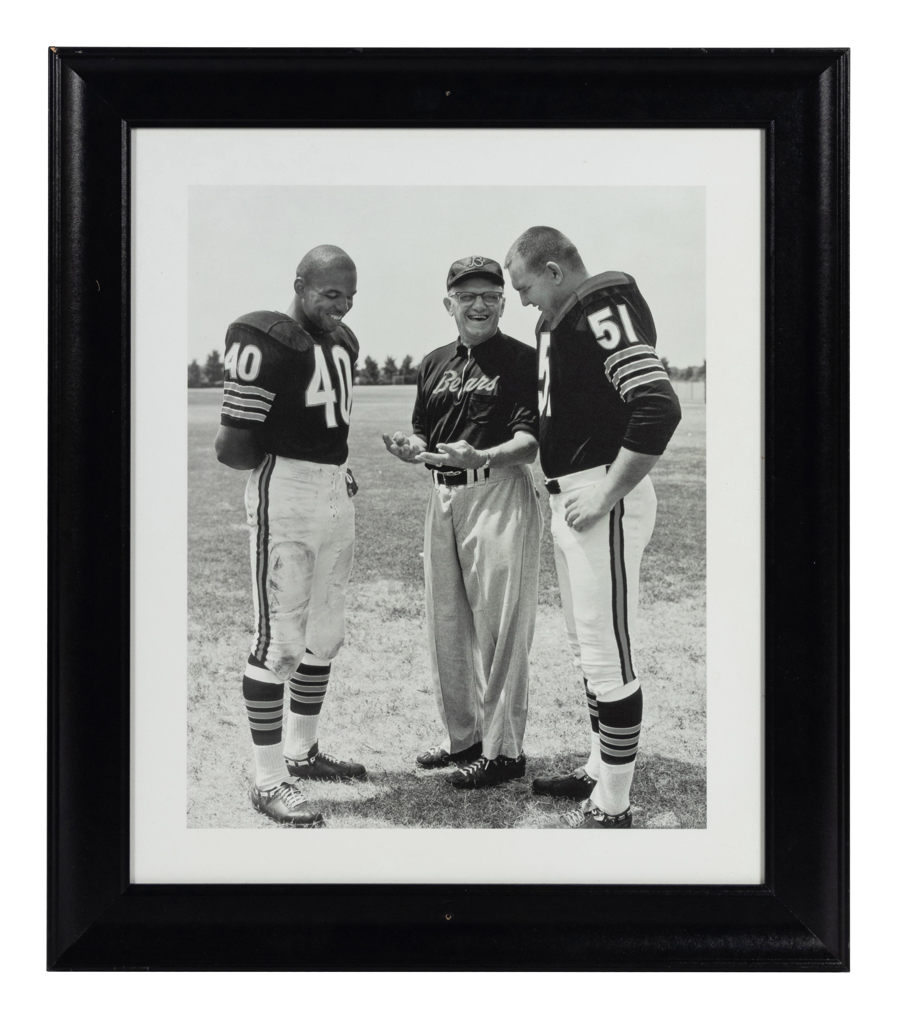 A Group of Three Photographs Depicting Gale Sayers Formerly Displayed at Mike Ditka’s Restaurant