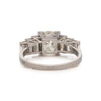 ANTIQUE, PLATINUM AND DIAMOND RING
