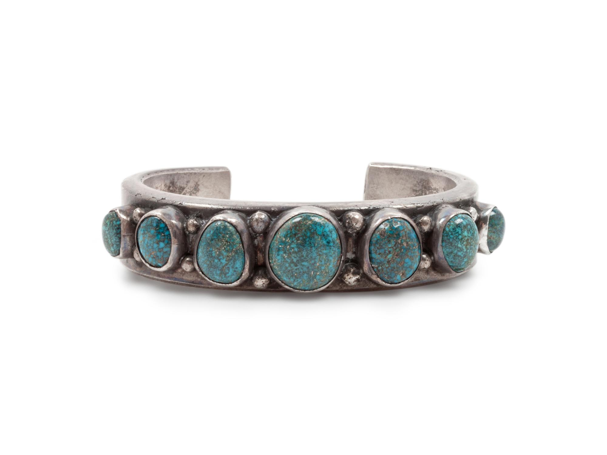 Silver and Turquoise Cuff Bracelet