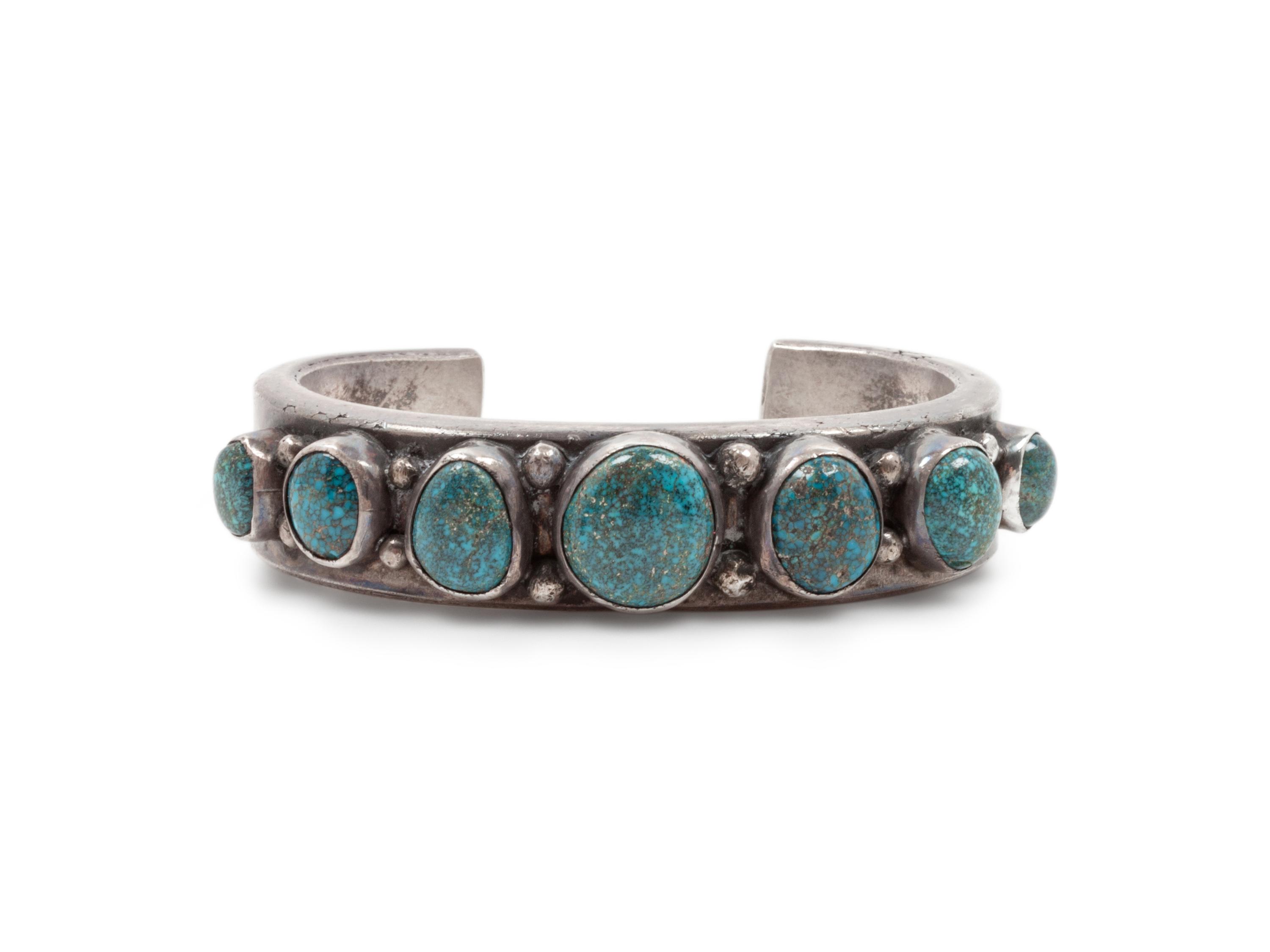 Silver and Turquoise Cuff Bracelet