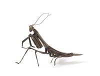 A Japanese Silver Articulated Model of a Praying Mantis MEIJI -TAISHO PERIOD, EARLY 20TH CENTURY Length 4 inches. — MEIJI-TAISHO PERIOD, EARLY 20TH CENTURY