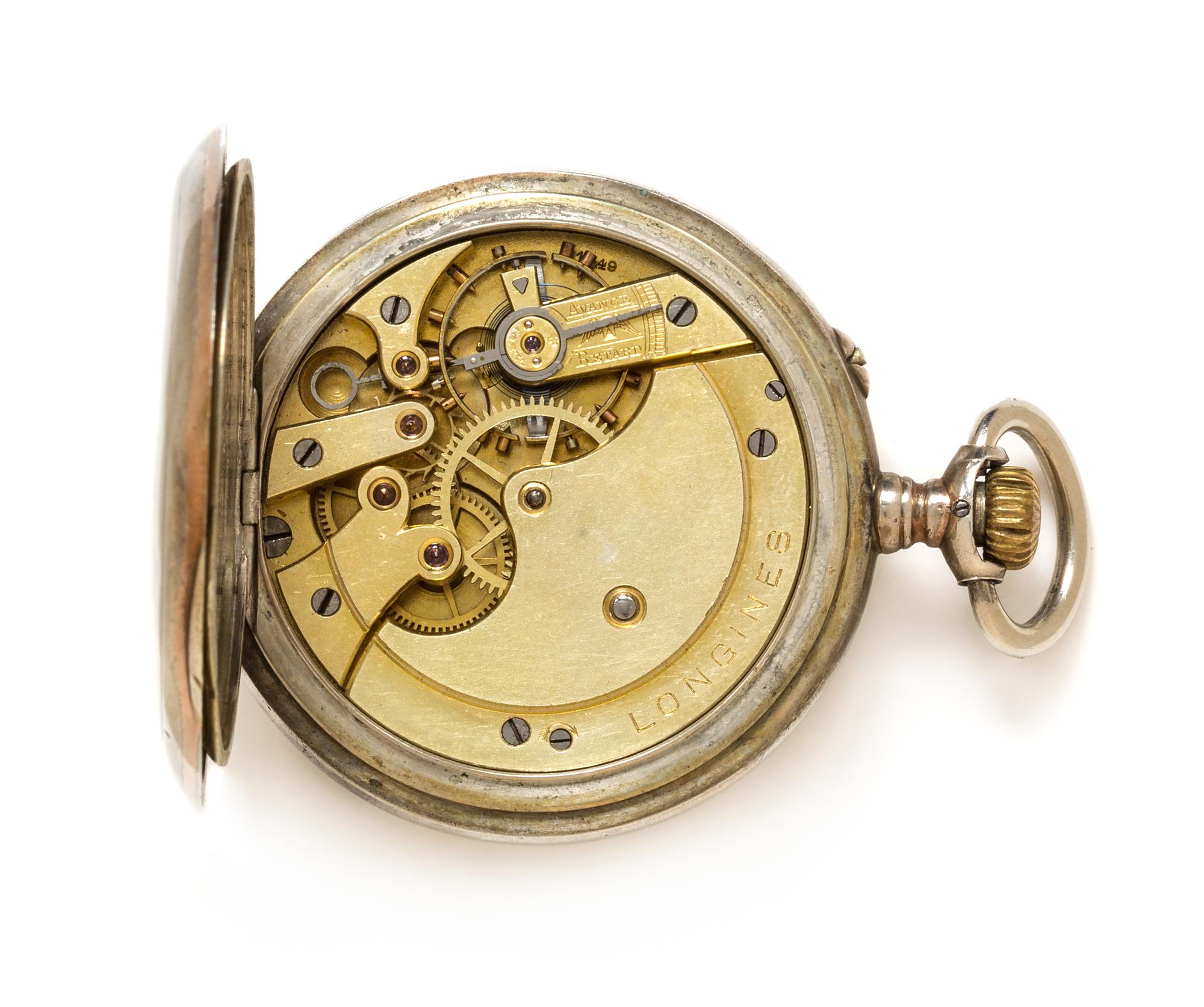 A Silver Open Face Pocket Watch, Longines for Otto Sprenger Filenne, 51.80 dwts.