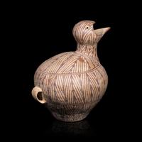 A Chinese Neolithic Bird-Shaped Painted Pottery Jar, Qijia Culture — 齊家文化 彩陶鳥形罐